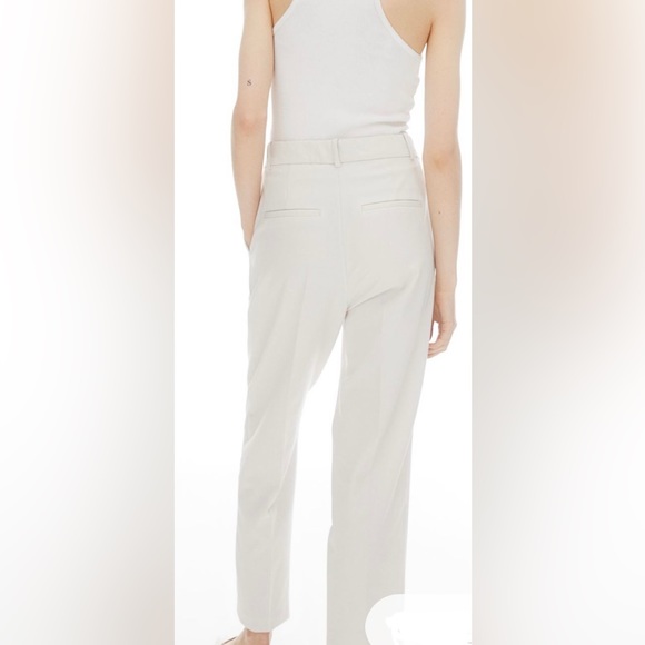Ankle length slim fit trouser in a stretch weave regular waist with elastication - Picture 3 of 5